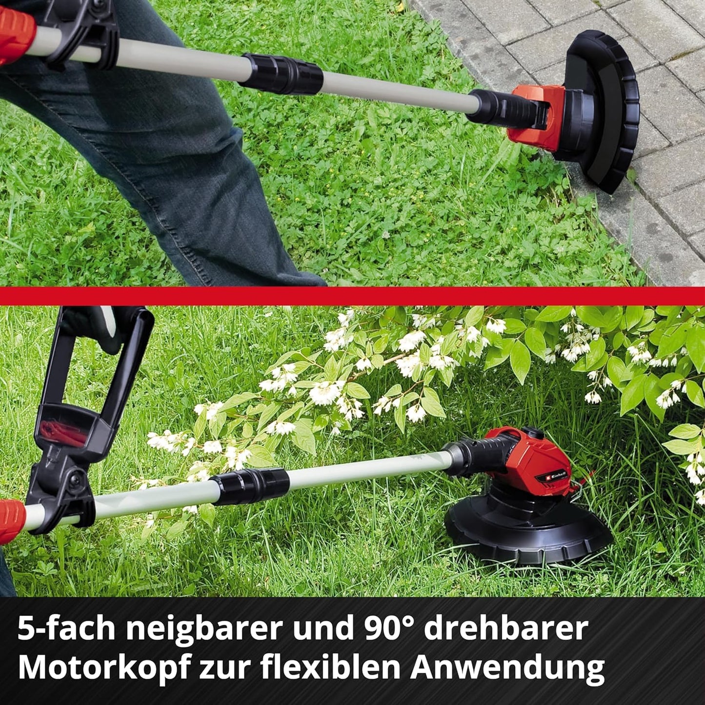👉 Akku-Rasentrimmer 18V – Leistungsstarker Li-Ion Trimmer mit 8500 U/min, dreh- & neigbarem Motorkopf, Flowerguard, ohne Akku & Ladegerät