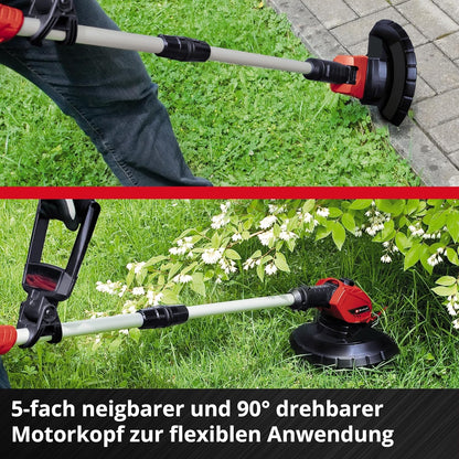 👉 Akku-Rasentrimmer 18V – Leistungsstarker Li-Ion Trimmer mit 8500 U/min, dreh- & neigbarem Motorkopf, Flowerguard, ohne Akku & Ladegerät